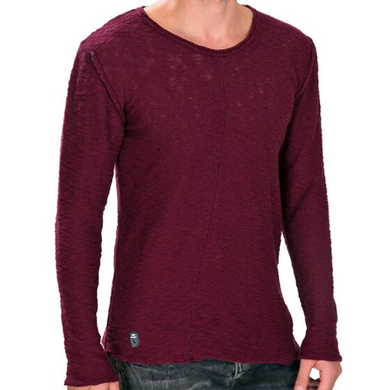 Red Bridge Herren Asymmetrical Line Strickpullover Bordeaux