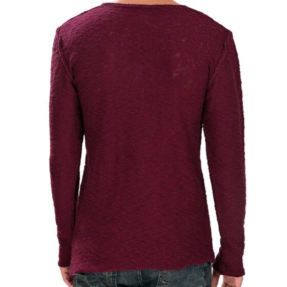 Red Bridge Herren Asymmetrical Line Strickpullover Bordeaux