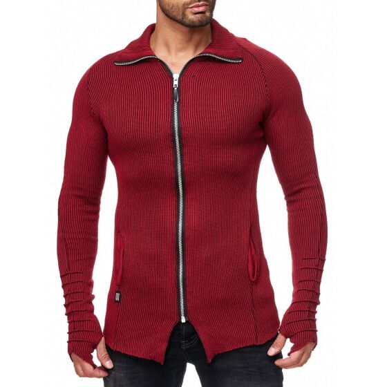 Red Bridge Mens Officer Up Oversized Jacket Bordeaux