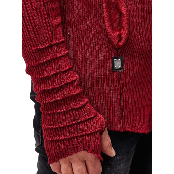 Red Bridge Mens Officer Up Oversized Jacket Bordeaux