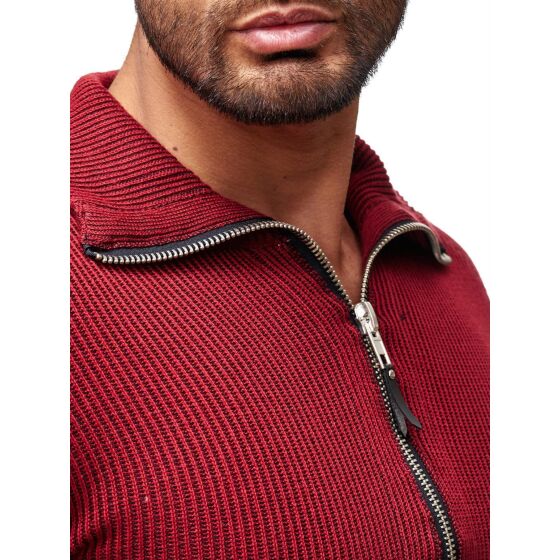 Red Bridge Mens Officer Up Oversized Jacket Bordeaux