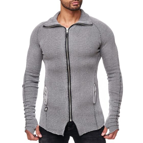 Red Bridge Mens Officer Up Oversized Jacket Grey