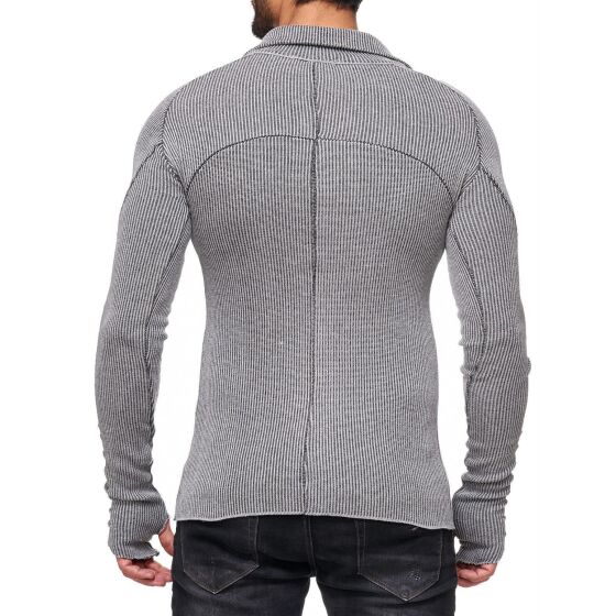 Red Bridge Mens Officer Up Oversized Jacket Grey