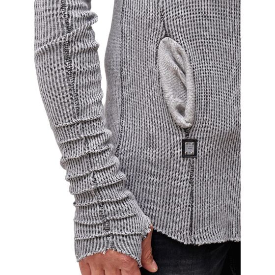 Red Bridge Mens Officer Up Oversized Jacket Grey