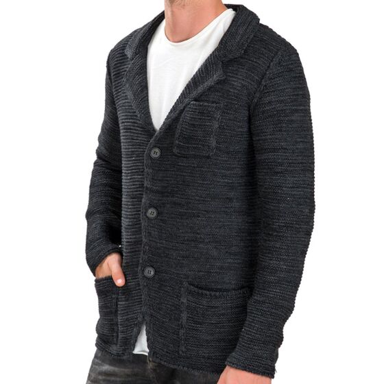 Red Bridge Herren Access Home Strickjacke Strick- Sakko Anthrazit