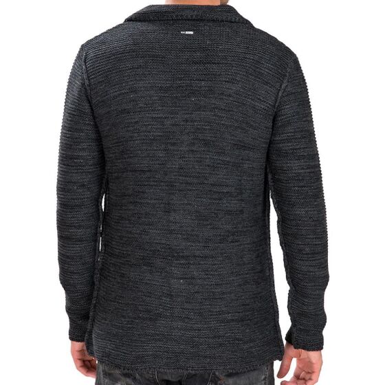 Red Bridge Mens Access Home Cardigan Knit Jacket Anthracite