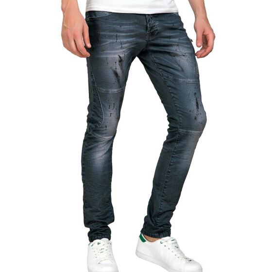 Red Bridge Herren Spots Jeans Skinny Röhrenjeans blau