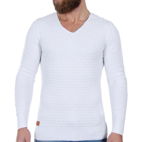 Red Bridge Herren To and Fro Strickpullover Pullover weiss