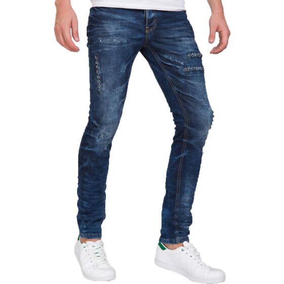 Red Bridge Herren Rivet lines Jeans mit Nieten Blau