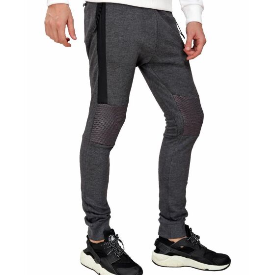 Red Bridge Mens Netted Joggers Anthracite