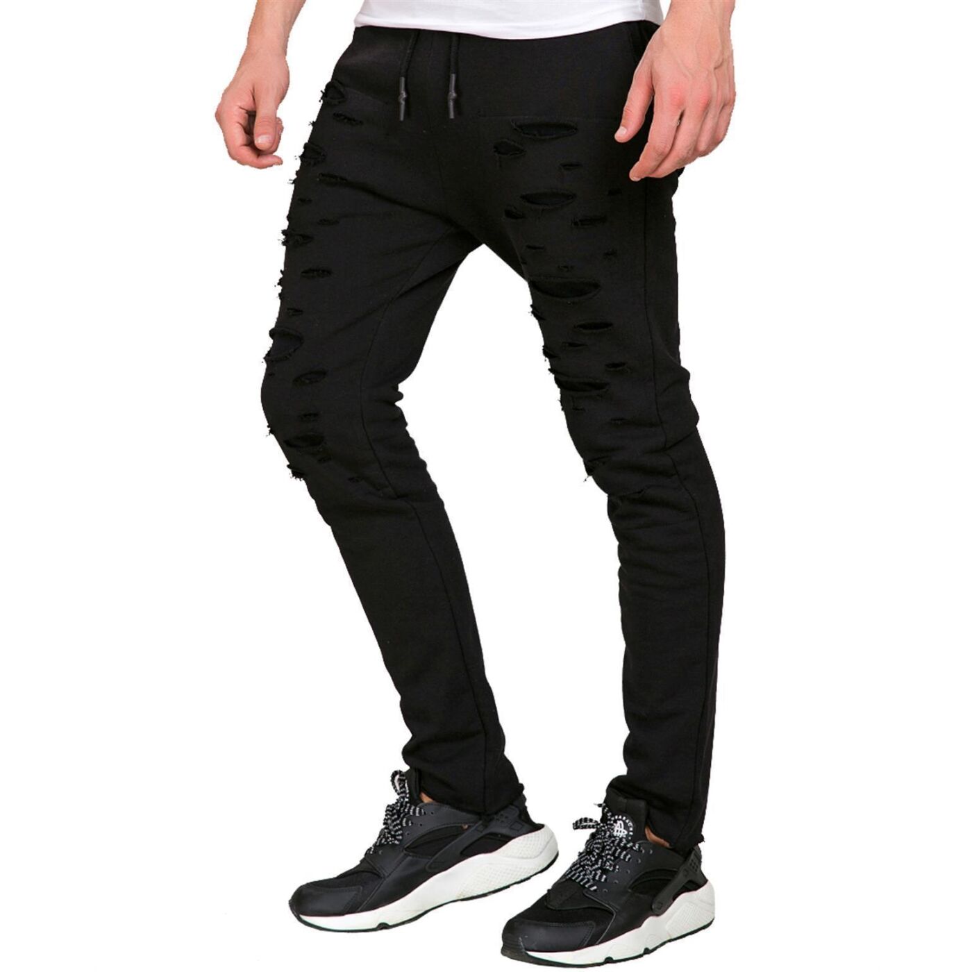 black trouser joggers