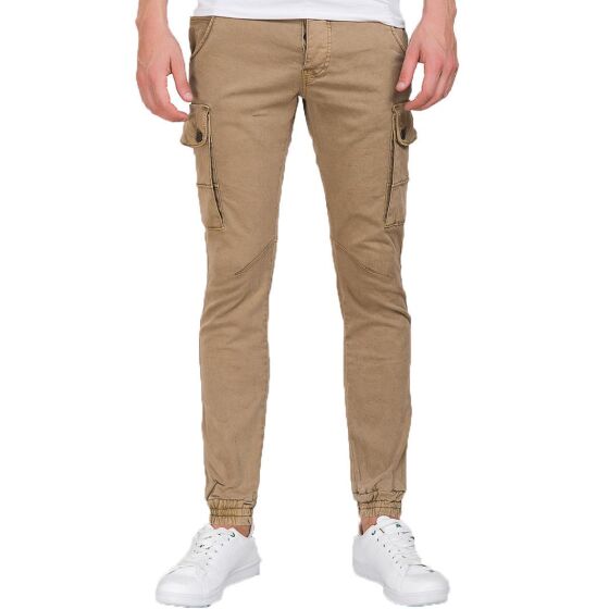 Red Bridge Mens Rocky Jogg Denim Cargo Camel W30 L32