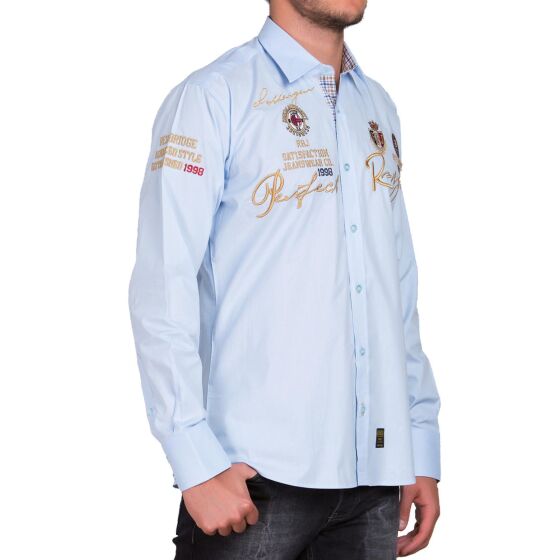 Red Bridge Mens R-Style long-sleeved shirt light blue