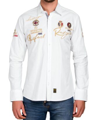 Red Bridge Herren R-Style langarm Hemd Shirt weiss