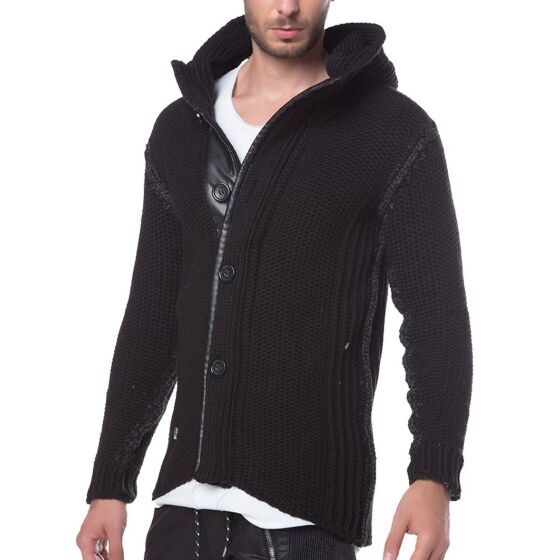 Red Bridge Mens Bay Cardigan Black