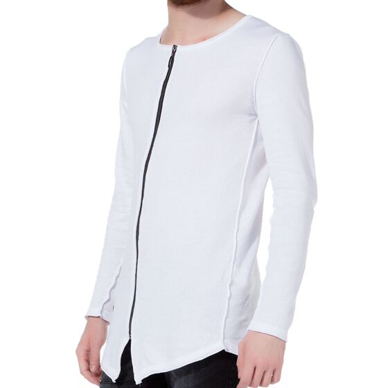 Red Bridge Mens Bar Jacket Jumper Sweatshirt White