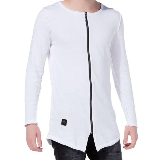 Red Bridge Mens Bar Jacket Jumper Sweatshirt White