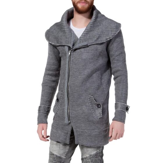 Red Bridge Mens Captain Cardigan Grey