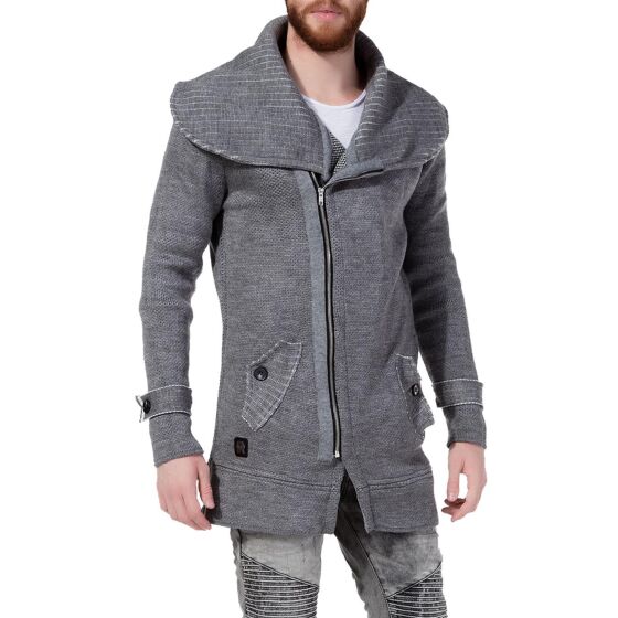 Red Bridge Mens Captain Cardigan Grey