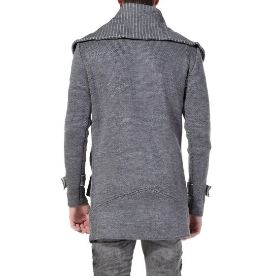 Red Bridge Mens Captain Cardigan Grey