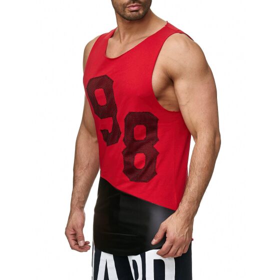 Red Bridge Herren Grounded Tank Top Oversized Rot