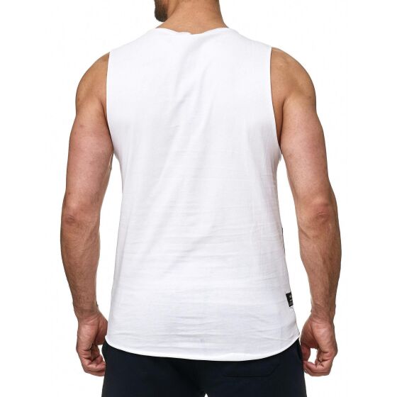 Red Bridge Mens Grounded Tank Top Oversized White