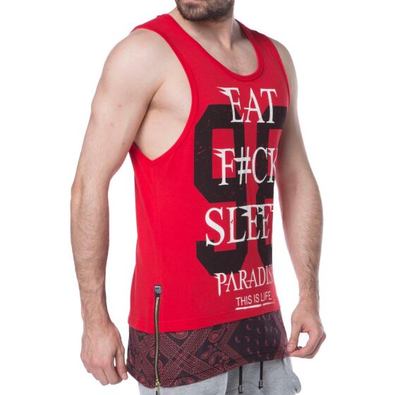 Red Bridge Herren Paradise Tank Top Oversized Red