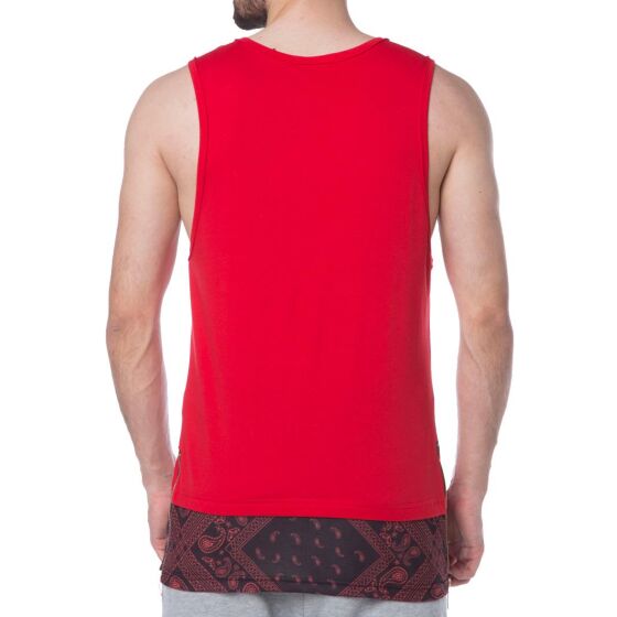 Red Bridge Mens Paradise Tank Top Oversized Red