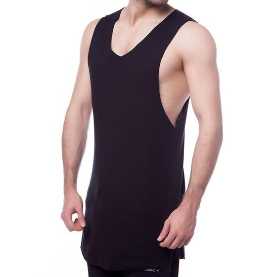 Red Bridge Mens Back Tank Top Oversized Black