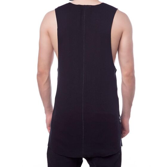 Red Bridge Mens Back Tank Top Oversized Black