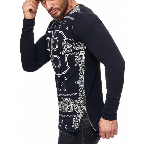 Red Bridge Mens Bandana 98 Sweatshirt Oversized Black