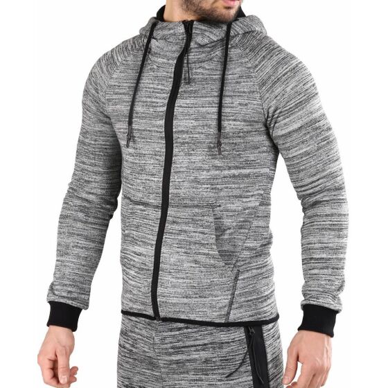 Red Bridge Herren Kapuzenpullover Jacke Trainingsanzug Oberteil mit Reißverschluss Grau