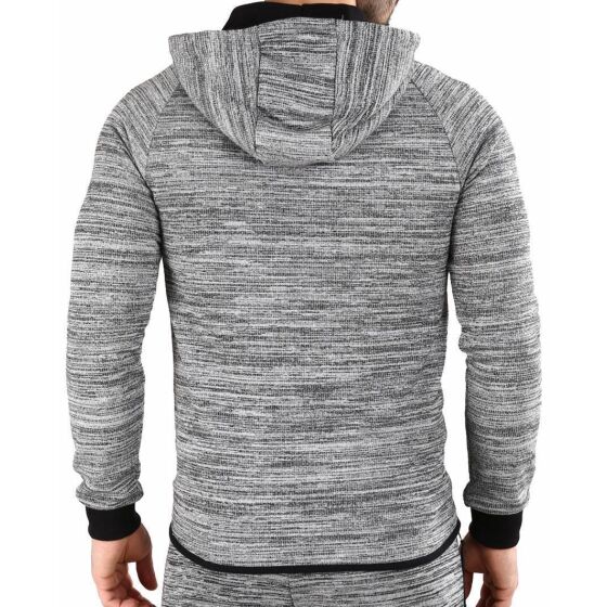 Red Bridge Herren Kapuzenpullover Jacke Trainingsanzug Oberteil mit Reißverschluss Grau
