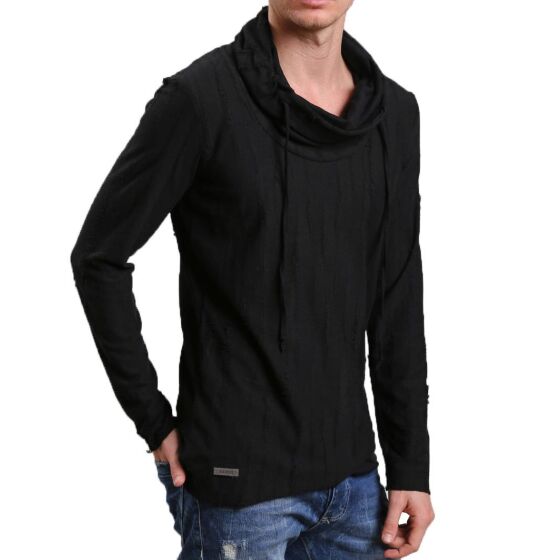 Red Bridge Herren Shawl Wrap Pullover Oversized Schwarz