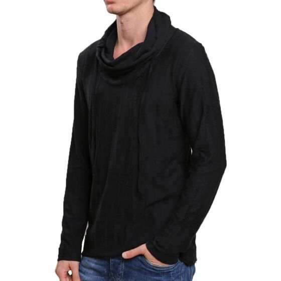 Red Bridge Mens Shawl Wrap Jumper Oversized Black