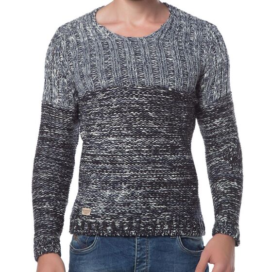 Red Bridge Mens Wrap Low Carb Knit Sweater Anthracite