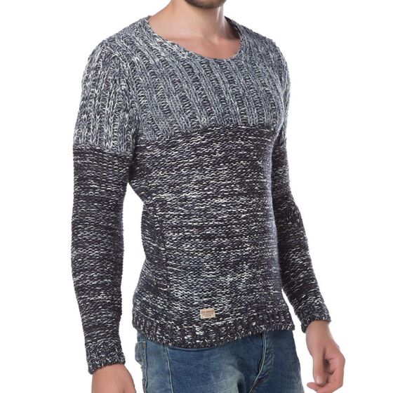 Red Bridge Mens Wrap Low Carb Knit Sweater Anthracite