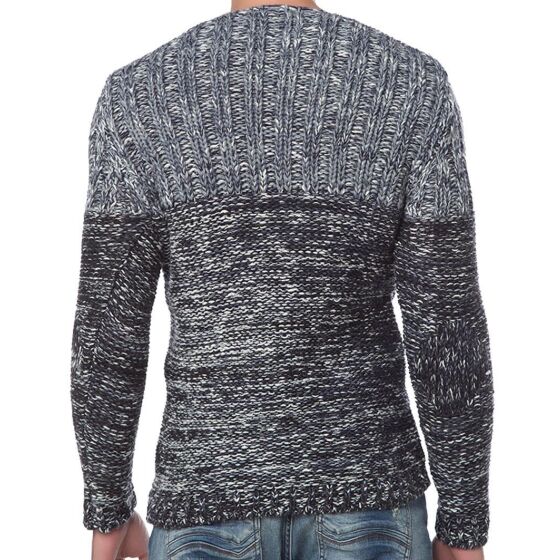 Red Bridge Mens Wrap Low Carb Knit Sweater Anthracite