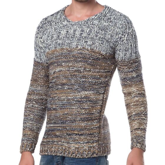 Red Bridge Herren Wrap Low Carb Strickpullover Camel