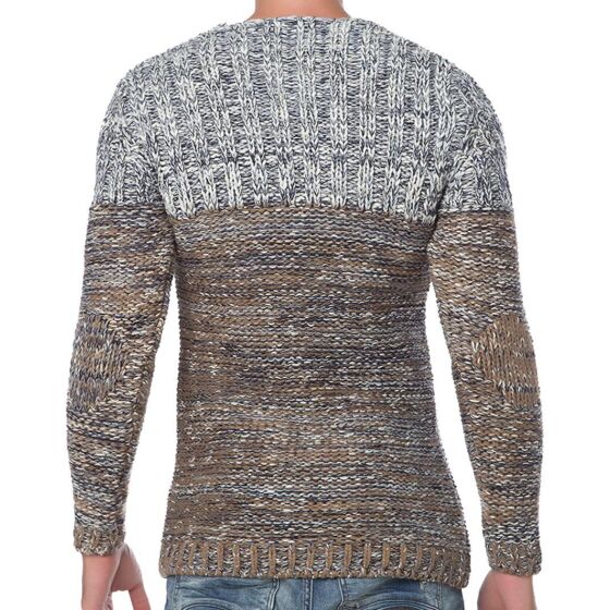 Red Bridge Mens Wrap Low Carb Knit Jumper Camel