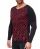 Red Bridge Mens Paisley Grooves Knit Jumper Oversized Red