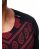 Red Bridge Mens Paisley Grooves Knit Jumper Oversized Red