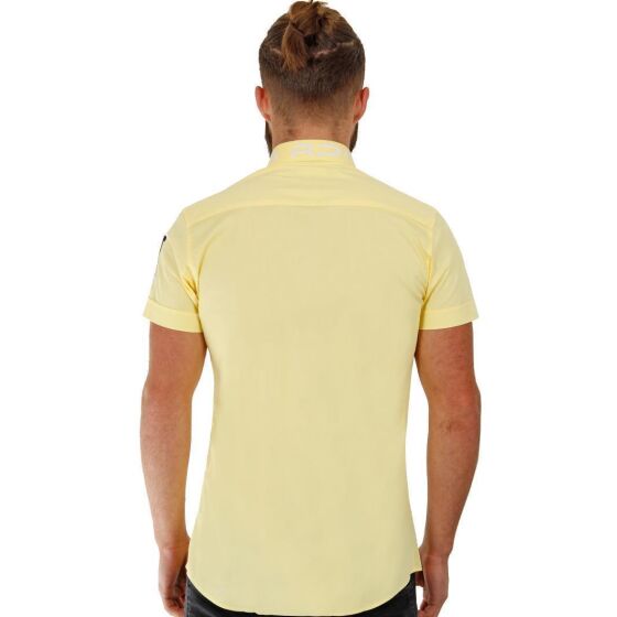 Red Bridge Mens Professional Design Regular Fit Short Sleeve Shirt Yellow