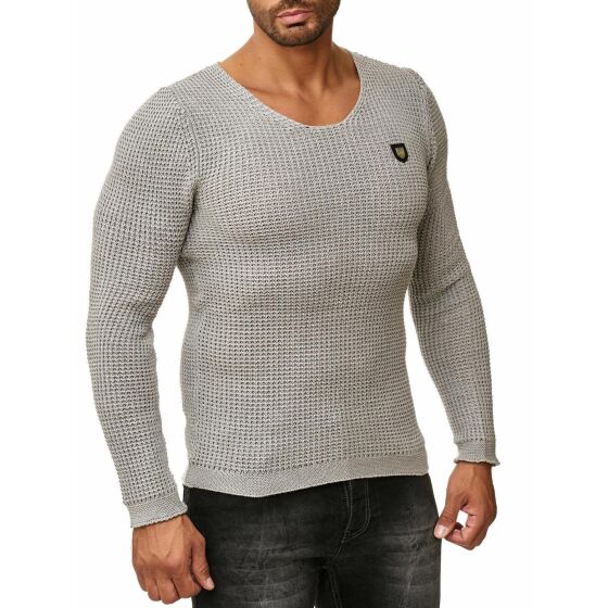 Red Bridge Mens Men of the Year Knit Jumper Jumper Grey