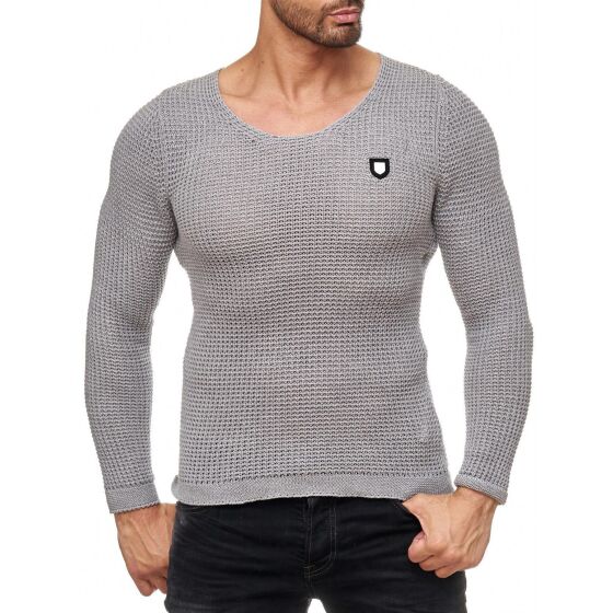 Red Bridge Mens Men of the Year Knit Jumper Jumper Grey