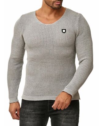 Red Bridge Mens Men of the Year Knit Jumper Jumper Grey