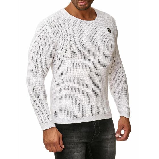 Red Bridge Mens Men of the Year Knit Jumper Jumper White