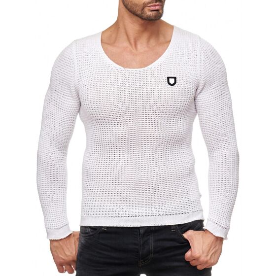 Red Bridge Mens Men of the Year Knit Jumper Jumper White