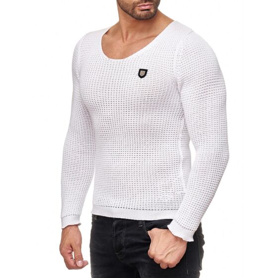 Red Bridge Herren Men of the Year Strickpullover Pullover weiss