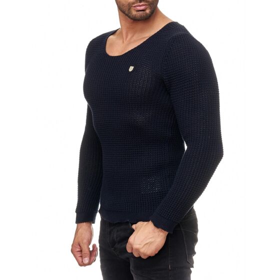 Red Bridge Mens Men of the Year Knit Jumper Jumper Dark Blue